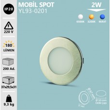 2W MOBİL SPOT BEYAZ GÜNIŞIĞI MAVİ